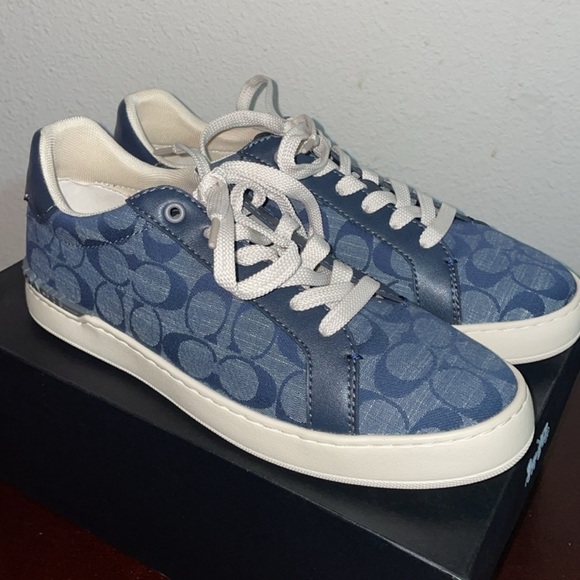 Coach Blue and White Sneakers - Picture 1 of 2